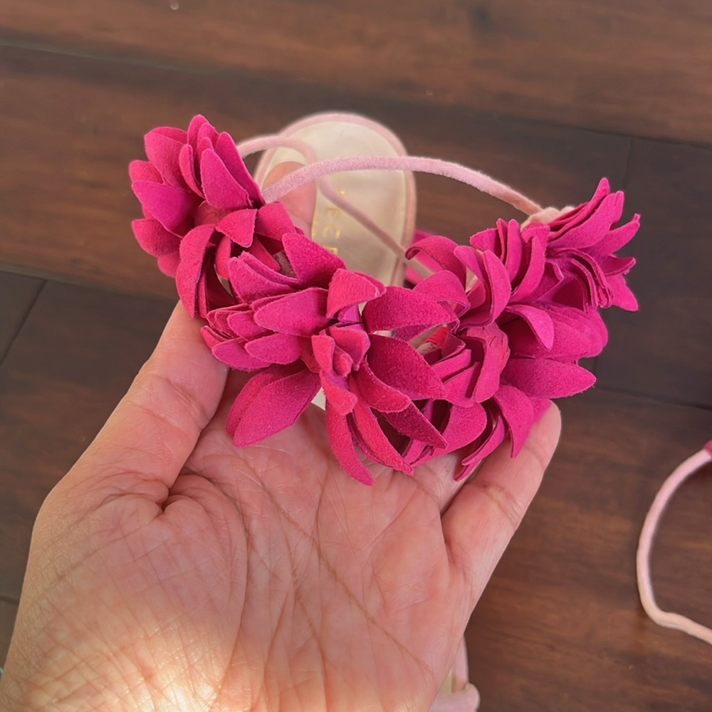 CECELIA NEW YORK Pink and Magenta Floral Ankle-Tie High Heel Sandals - Picture 13 of 13